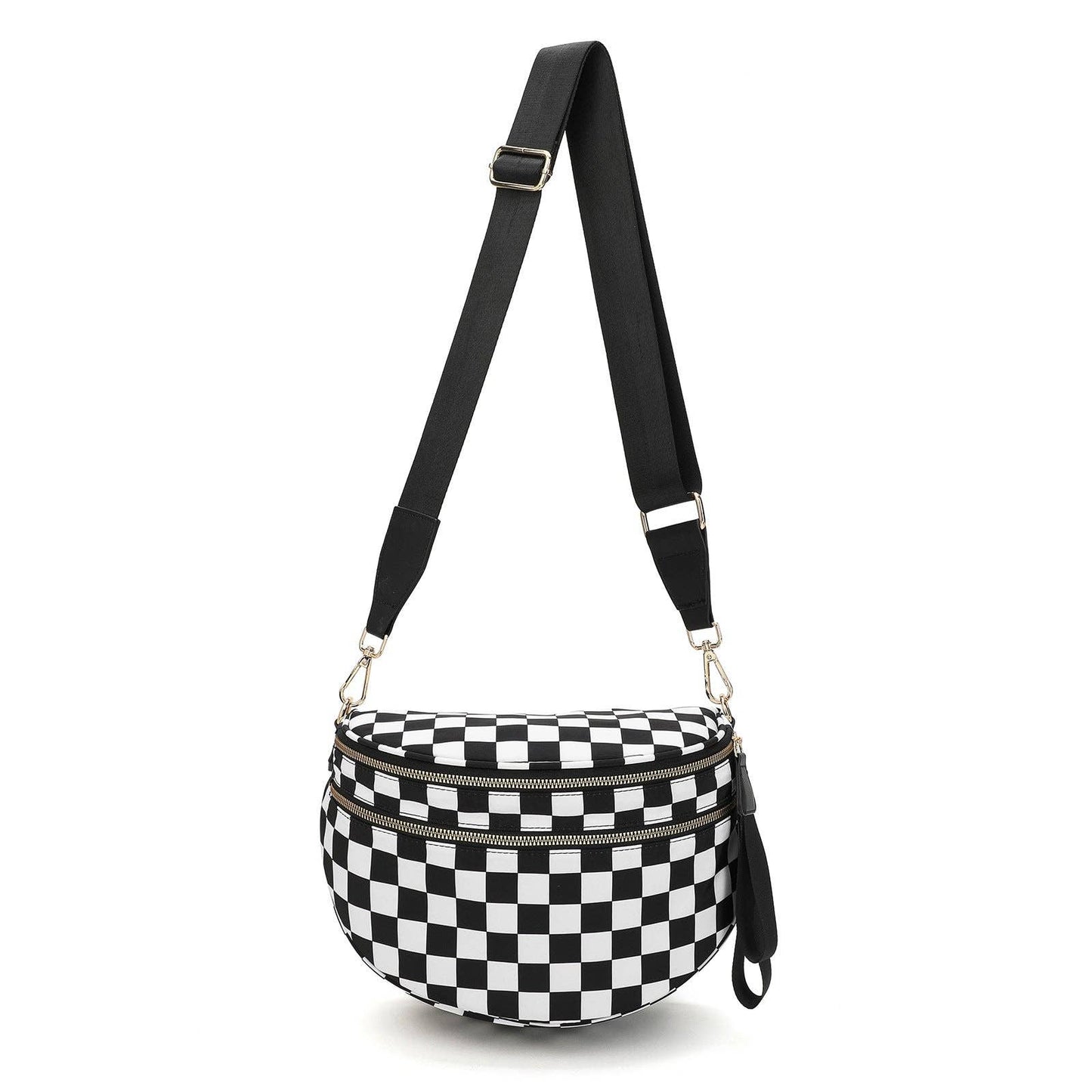 Checkered Crossbody Belt Bag
