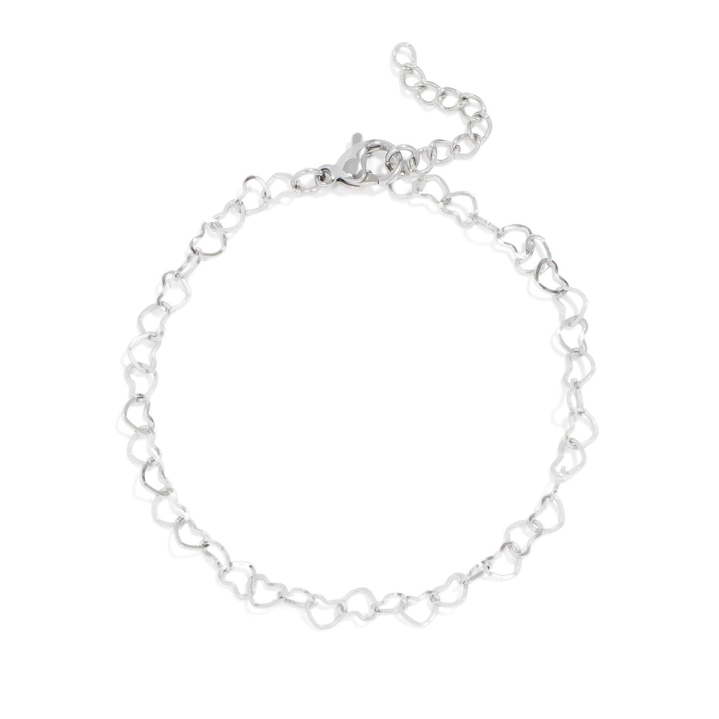 Linked Heart Chain Bracelet