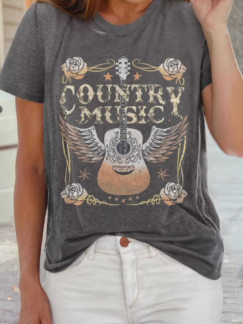 COUNTRY MUSIC Guitar T- Shirt