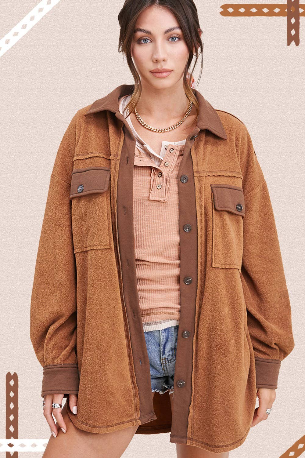 A Walk In The Woods Fleece Shacket