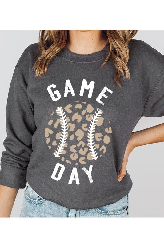Leopard Baseball Sweatshirt