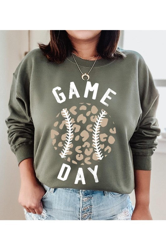 Leopard Baseball Sweatshirt