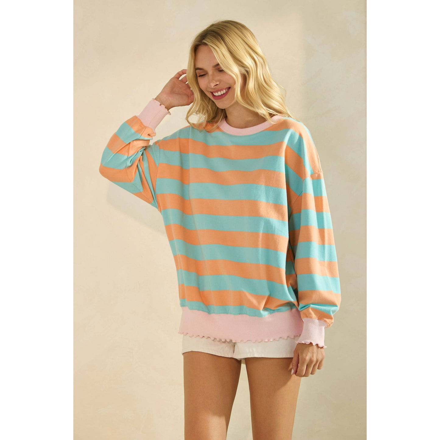 Cotton Candy Knit Long Sleeve Top