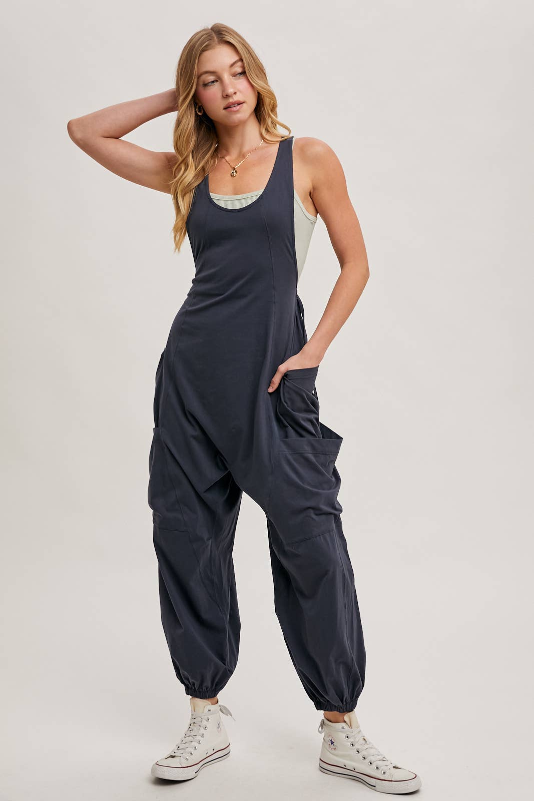 BLUIVY RELAXED FIT JUMPSUIT WITH POCKETS