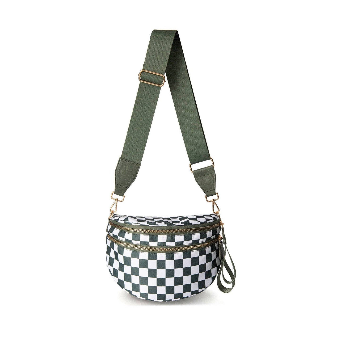 Checkered Crossbody Belt Bag