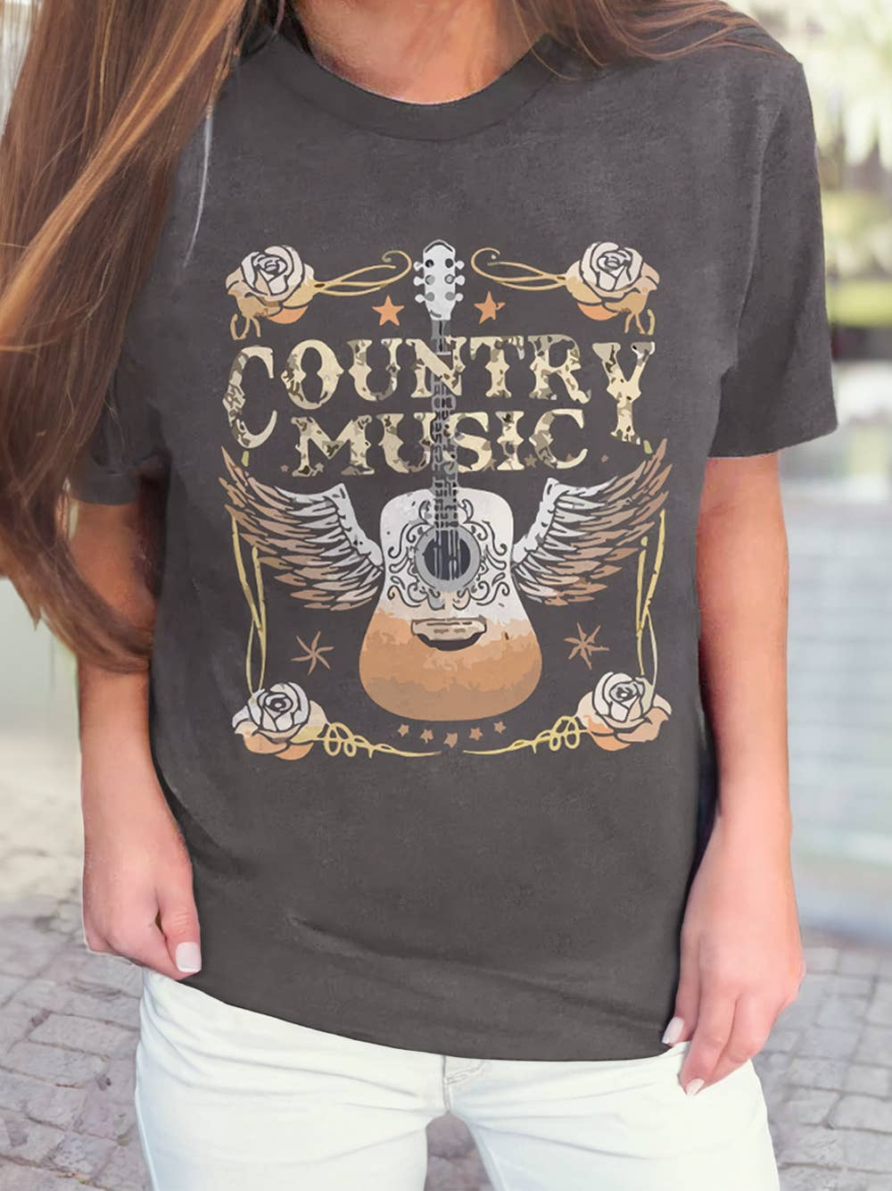 COUNTRY MUSIC Guitar T- Shirt