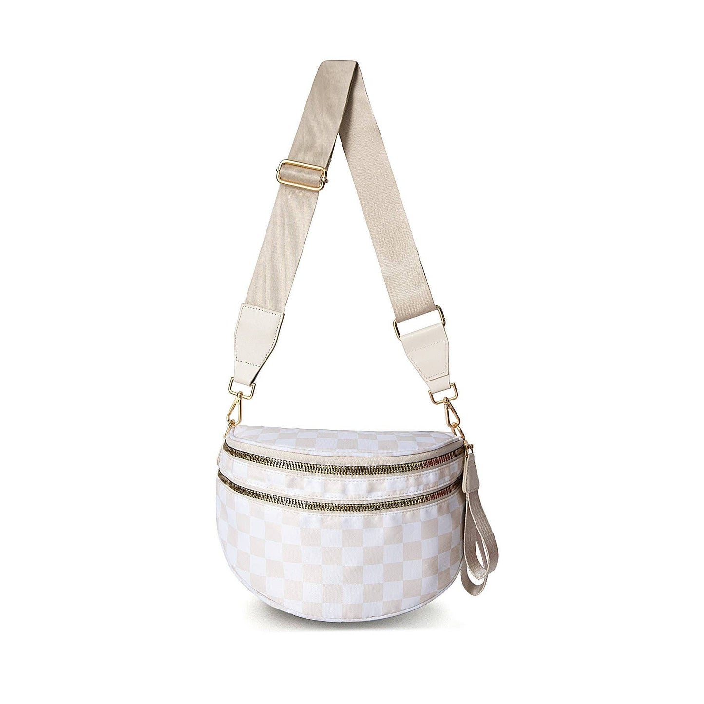 Checkered Crossbody Belt Bag