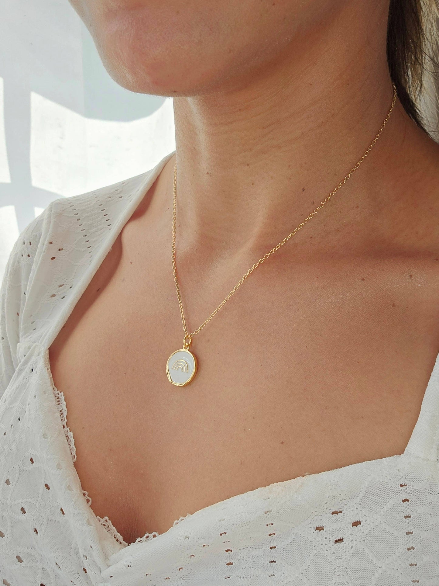 White Rainbow Necklace