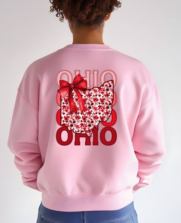 Ohio Floral Stacked Crew Sweatshirt