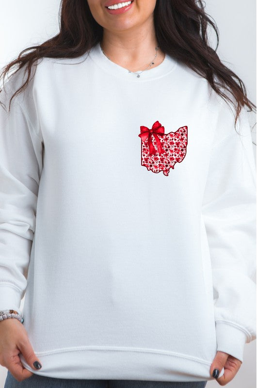Ohio Floral Stacked Crew Sweatshirt