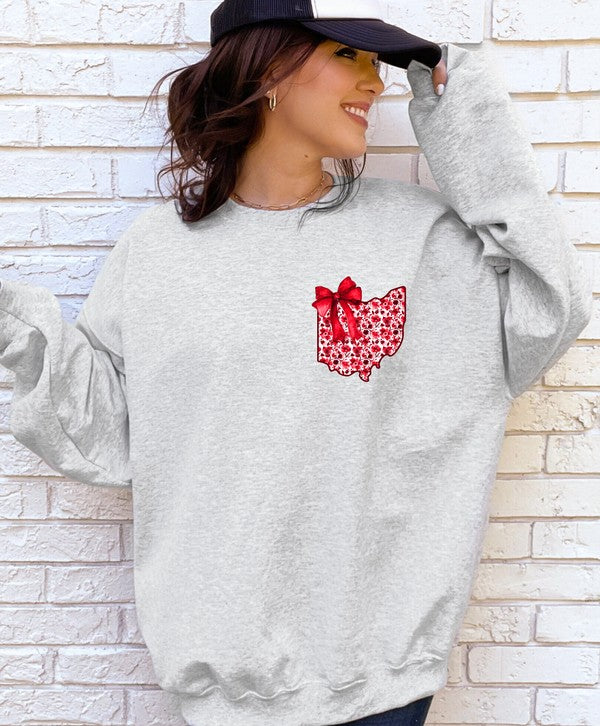 Ohio Floral Stacked Crew Sweatshirt