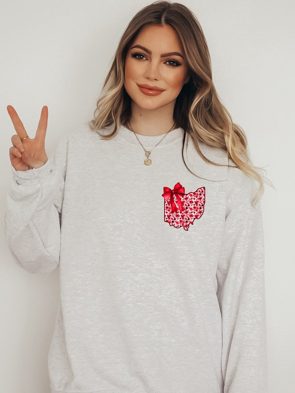 Ohio Floral Stacked Crew Sweatshirt