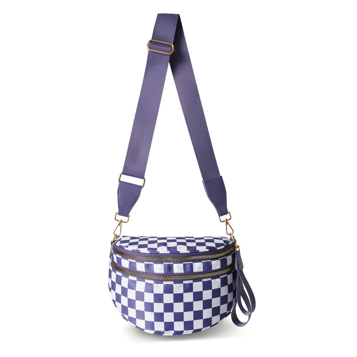 Checkered Crossbody Belt Bag