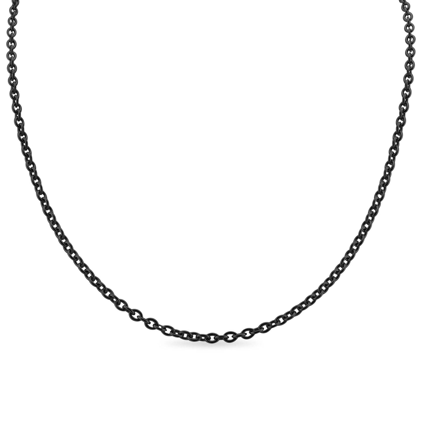 Stainless Steel Loop Chain Necklace-Rose Gold