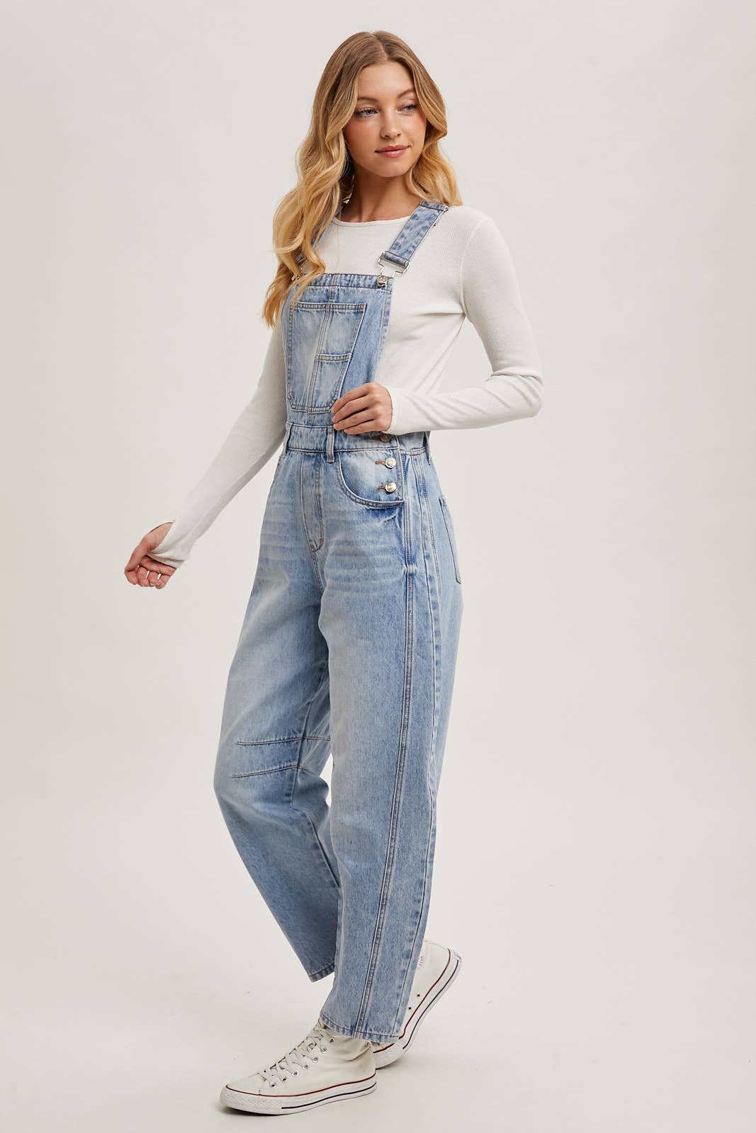BluIvy DENIM BARREL OVERALLS