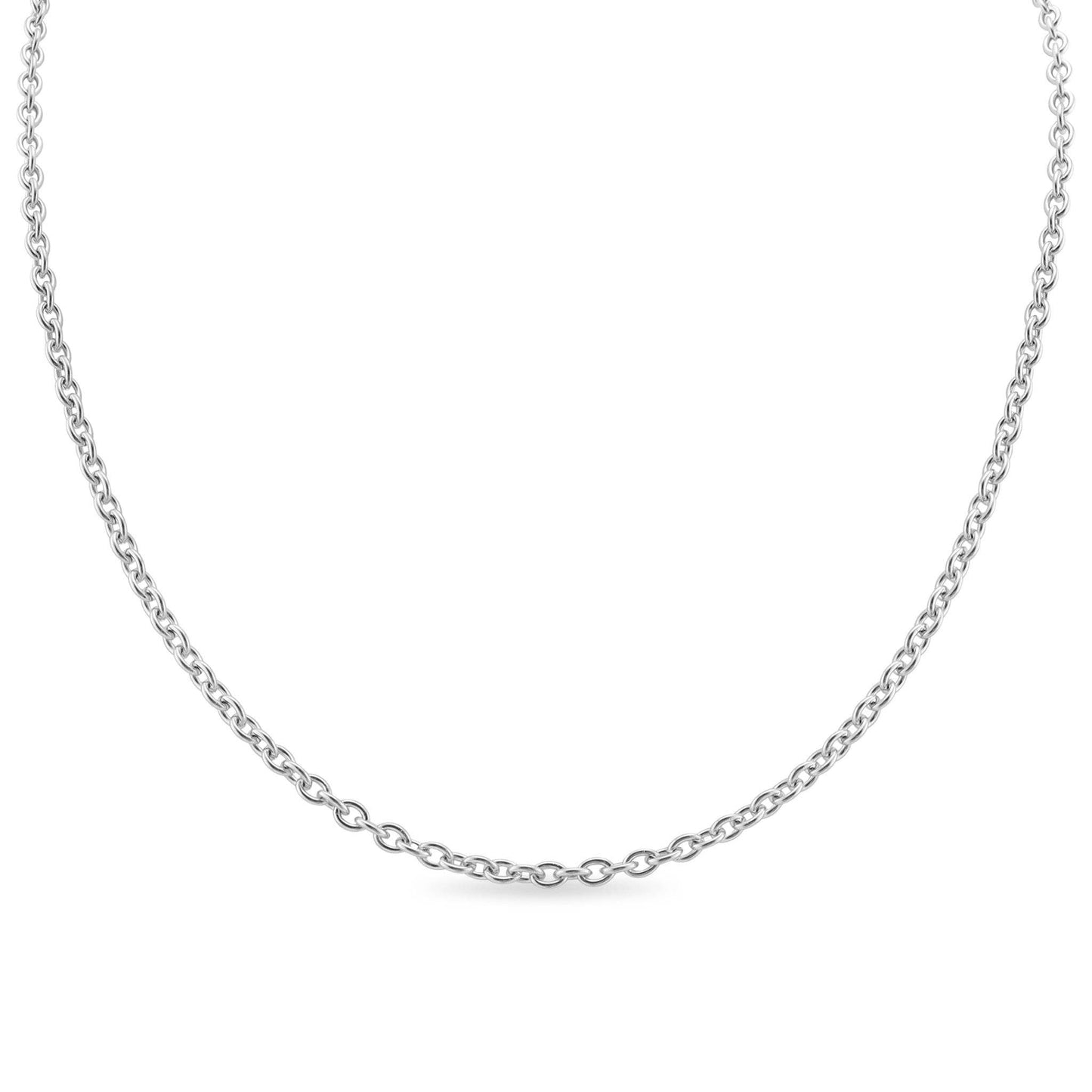 Stainless Steel Loop Chain Necklace-Rose Gold