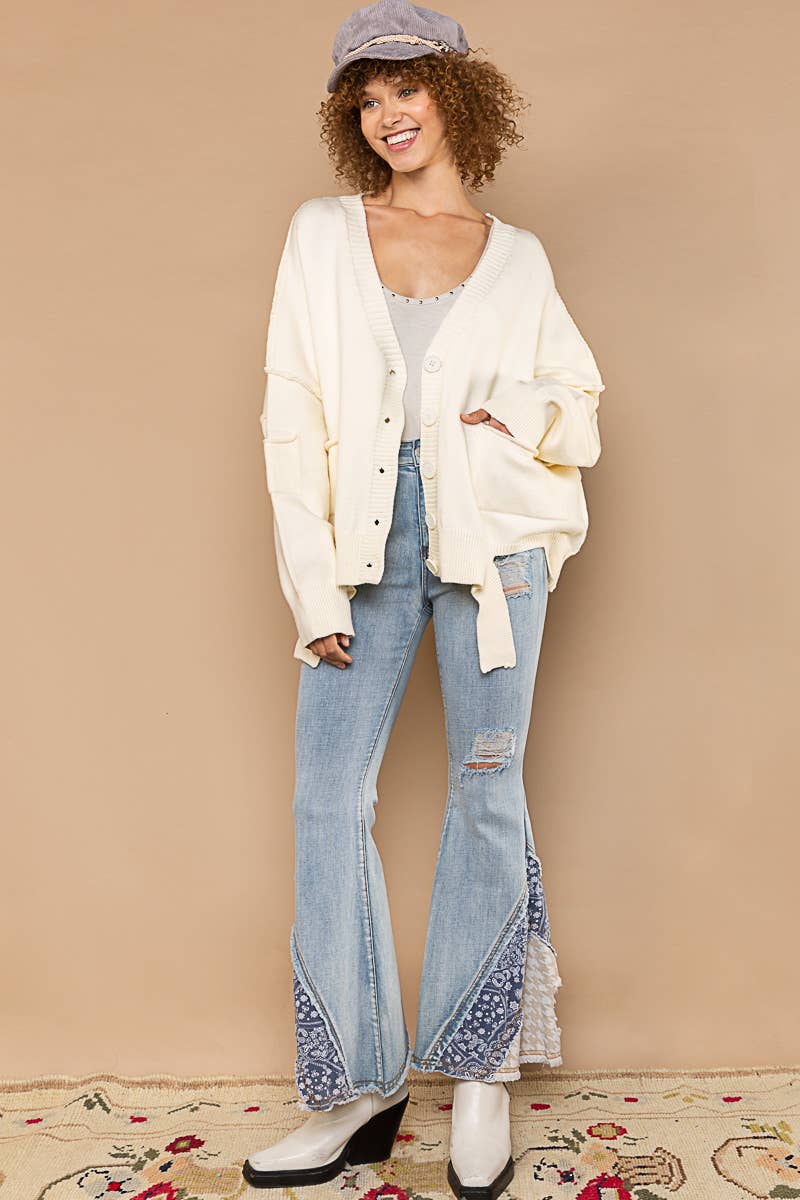 POL CUT IT OUT CARDIGAN
