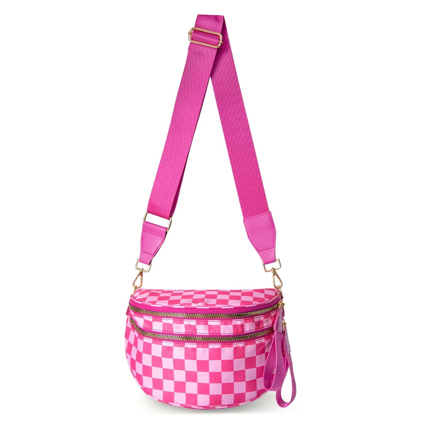 Checkered Crossbody Belt Bag