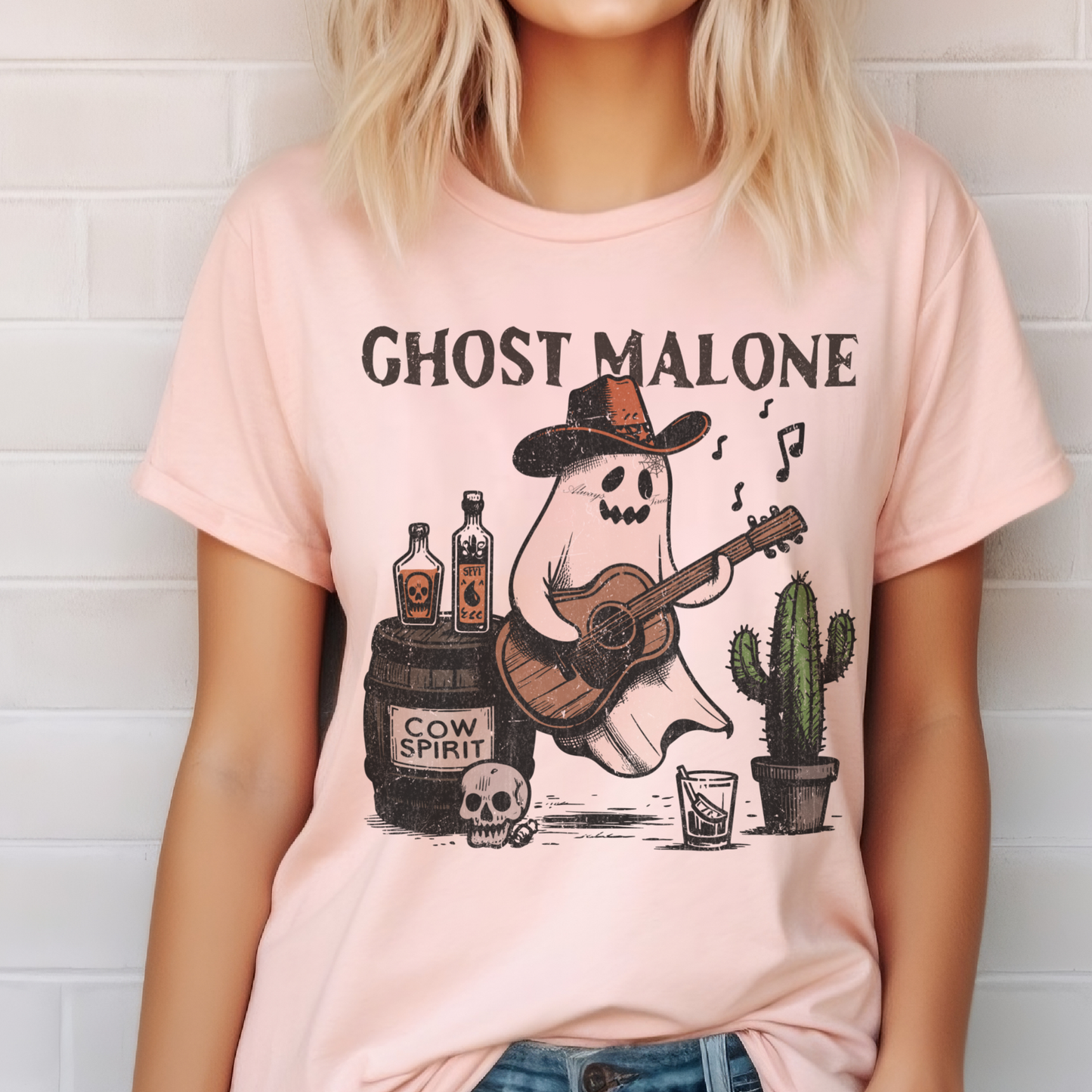 Ghost Malone Country Music Concert Halloween Graphic Tee