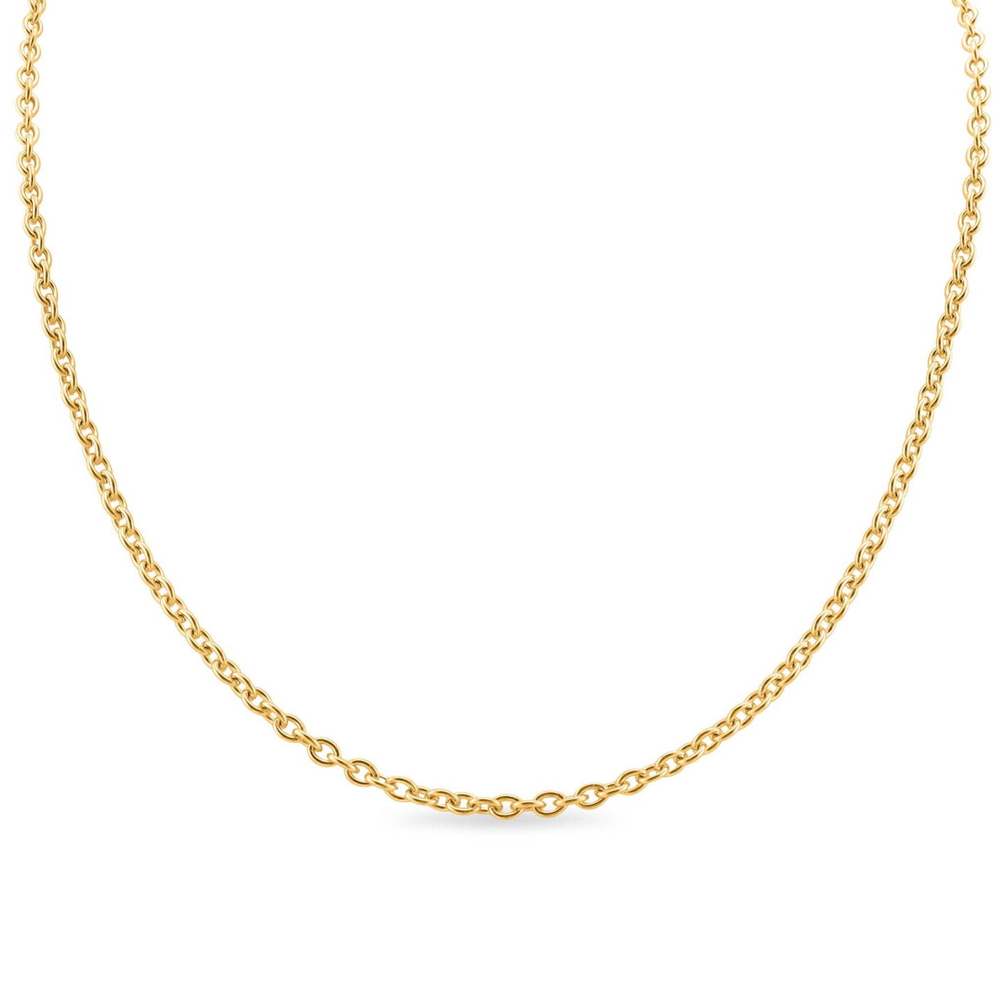 Stainless Steel Loop Chain Necklace-Rose Gold