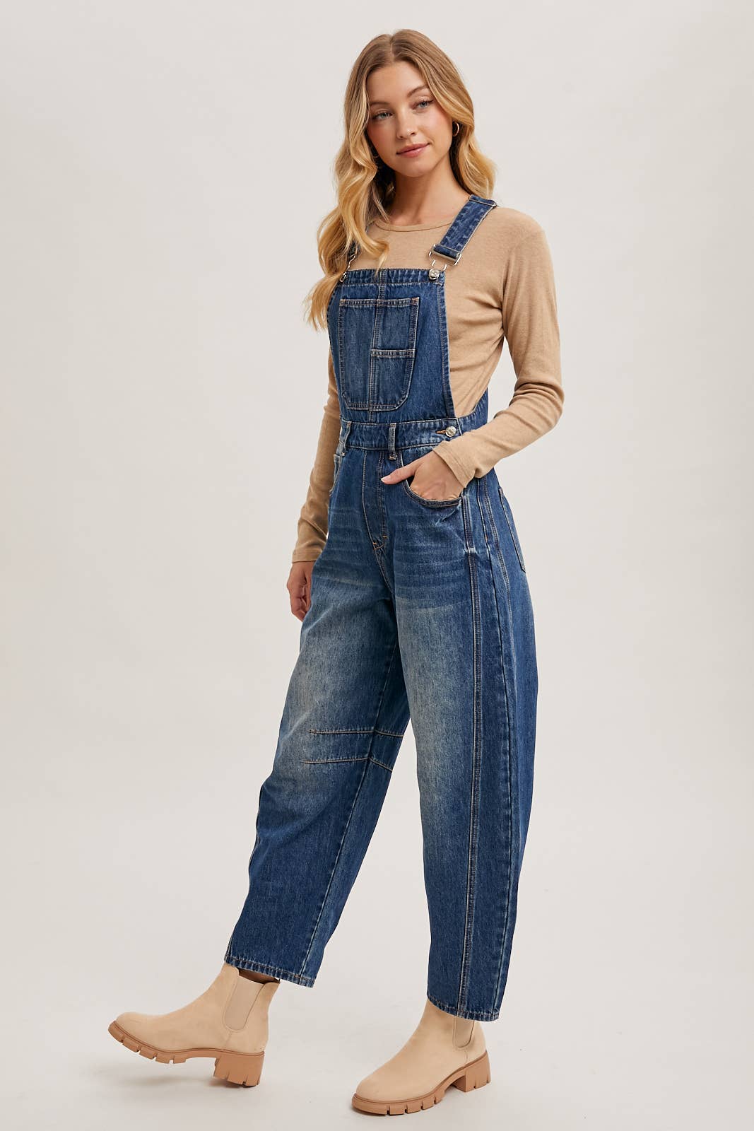 BluIvy DENIM BARREL OVERALLS