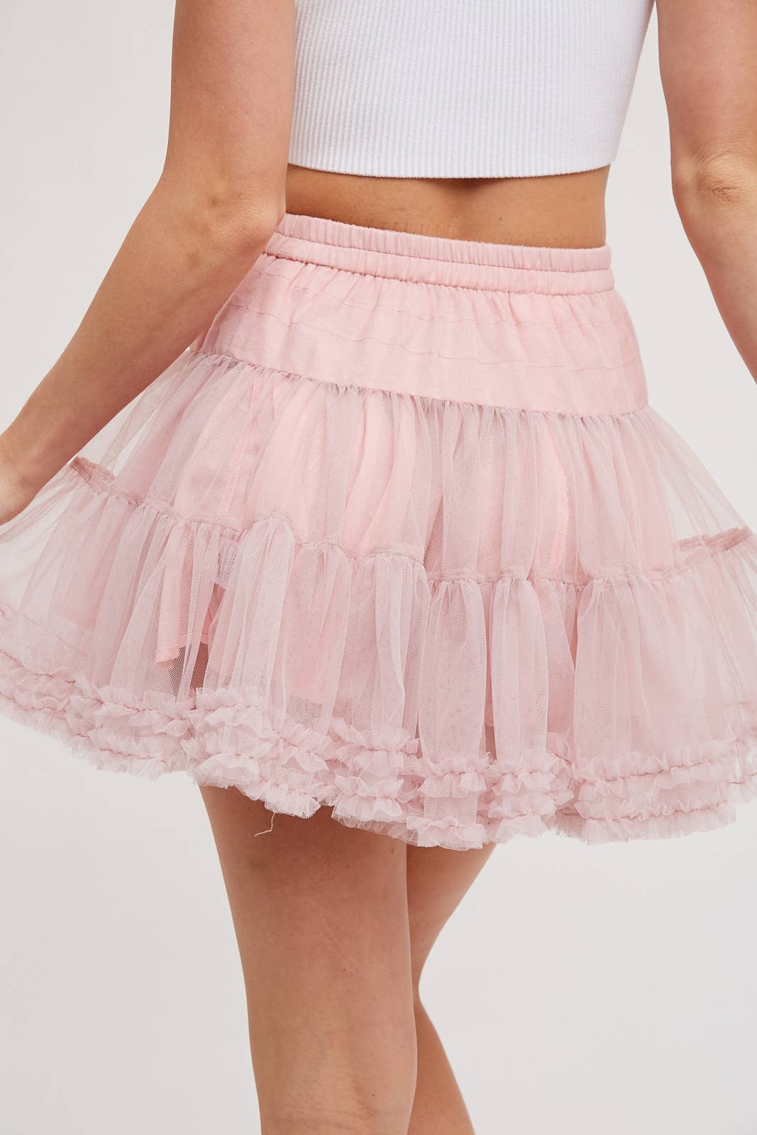 BluIvy RUFFLE-TIERED TULLE TUTU MINI SKIRT
