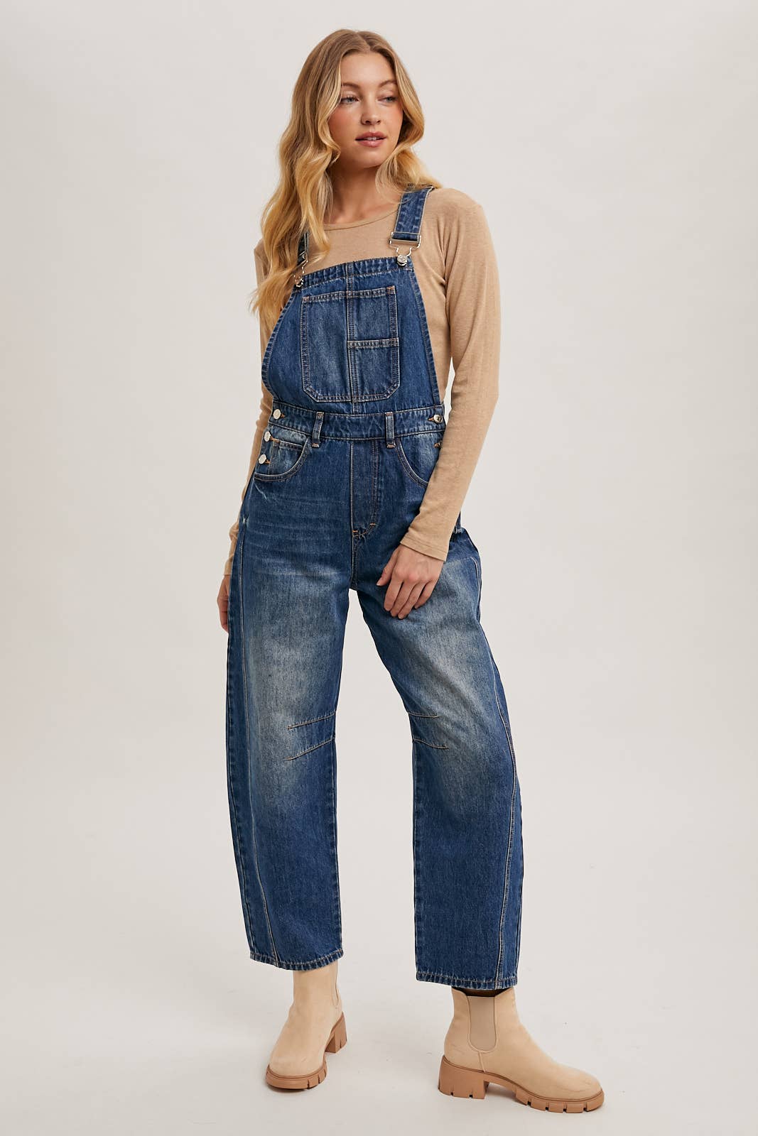 BluIvy DENIM BARREL OVERALLS