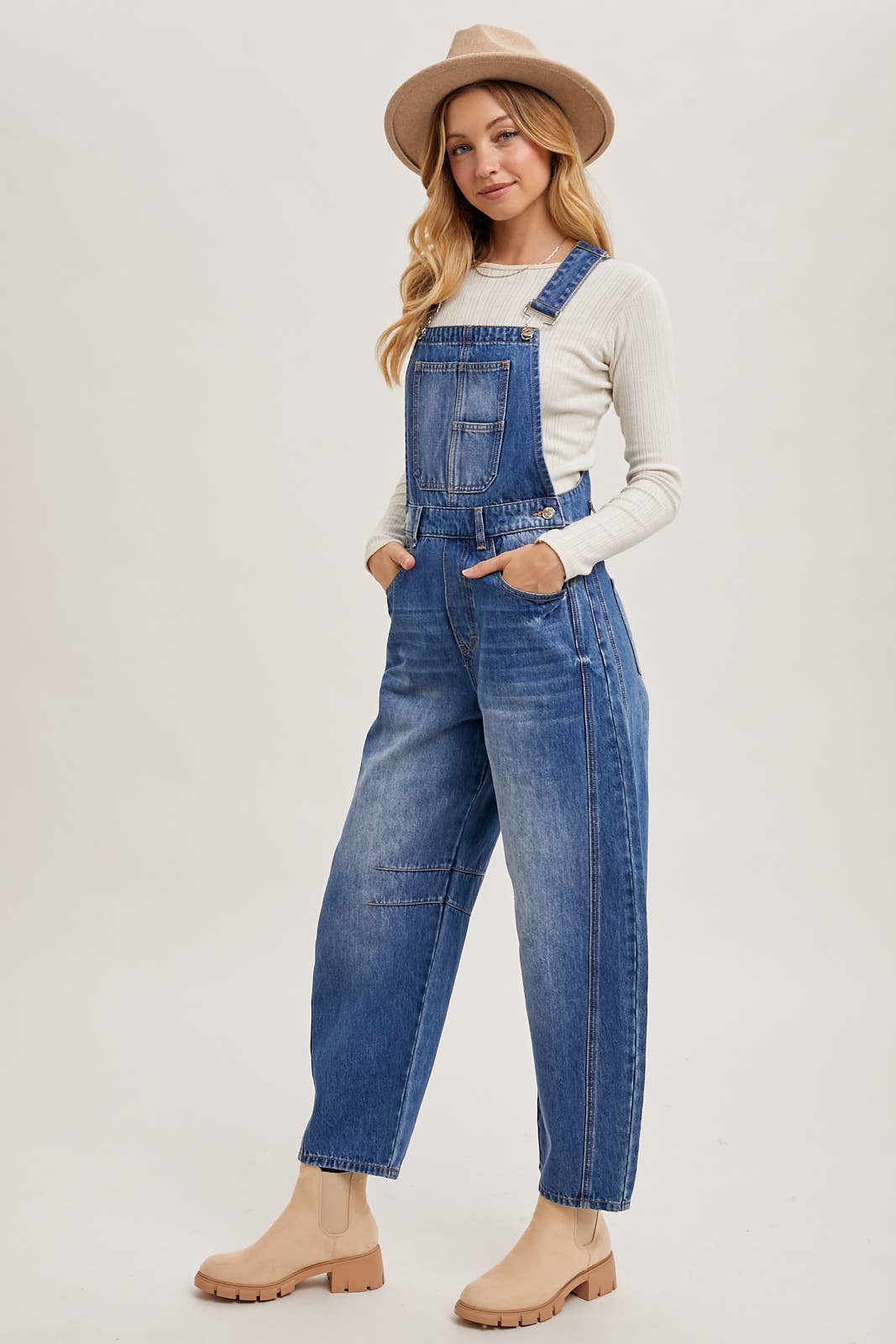 BluIvy DENIM BARREL OVERALLS