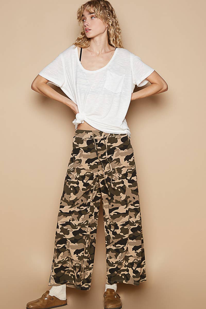 POL Scoop Neck Rayon Slub Tee with Pocket Front and Short Sleeve