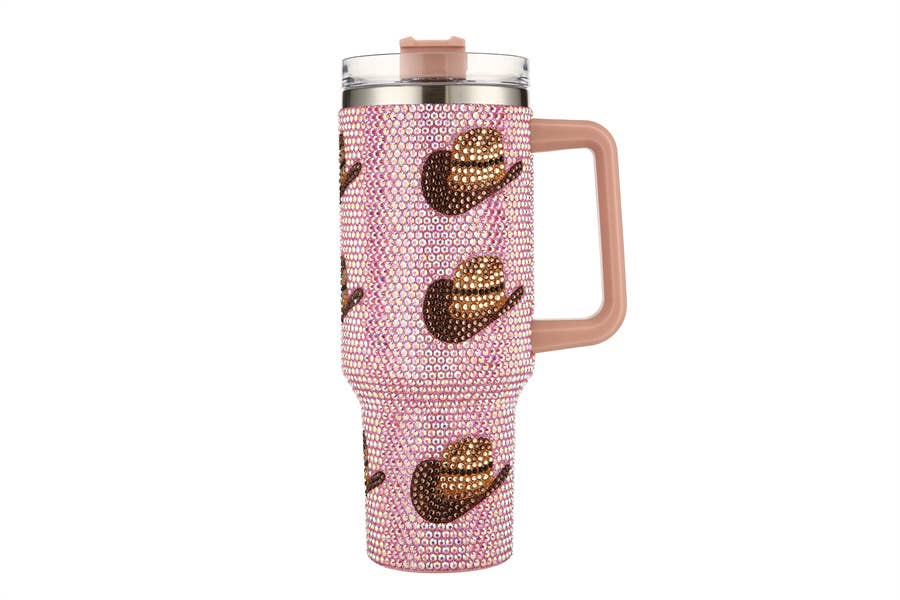 Blinged WESTERN HAT Tumbler Cup