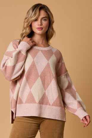 Argyle Knit Sweater