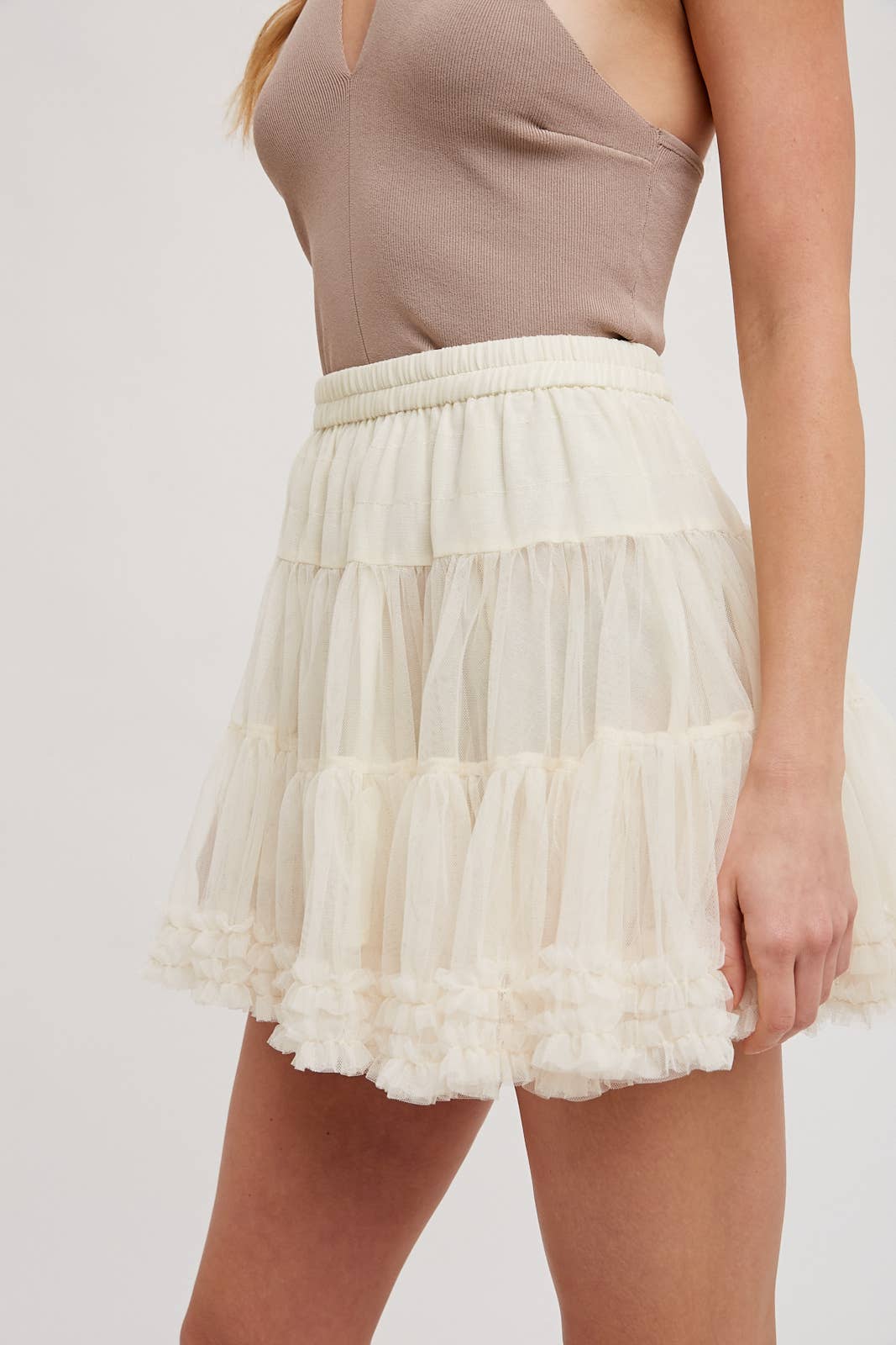 BluIvy RUFFLE-TIERED TULLE TUTU MINI SKIRT