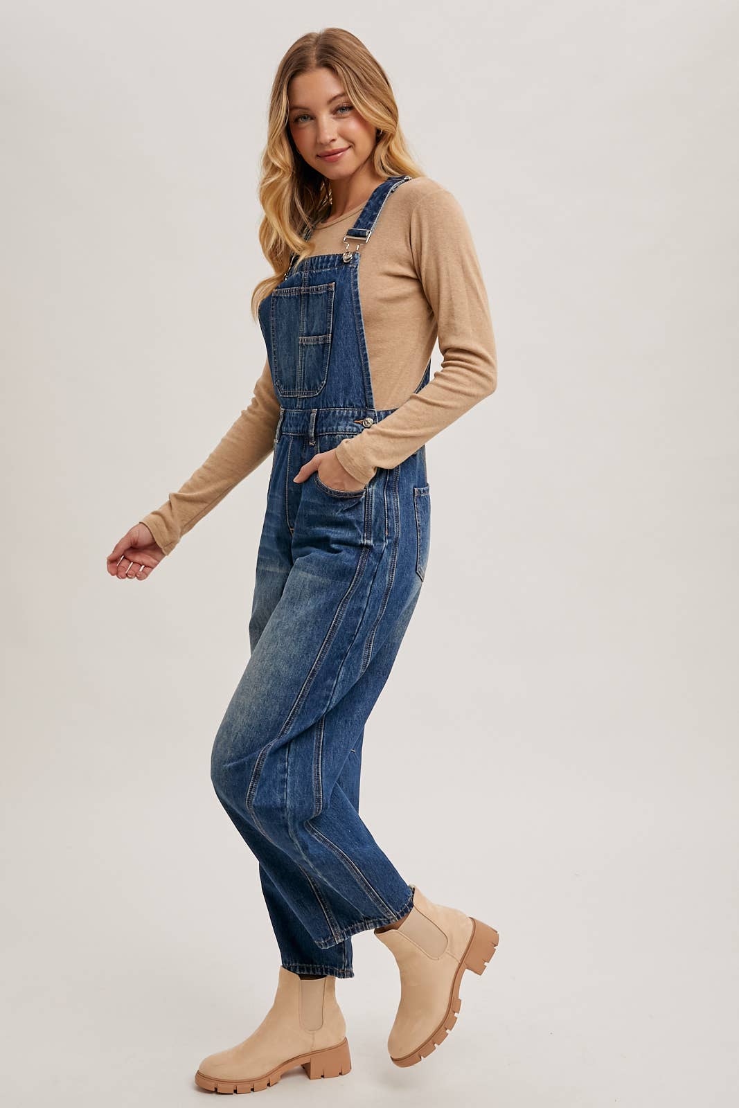 BluIvy DENIM BARREL OVERALLS