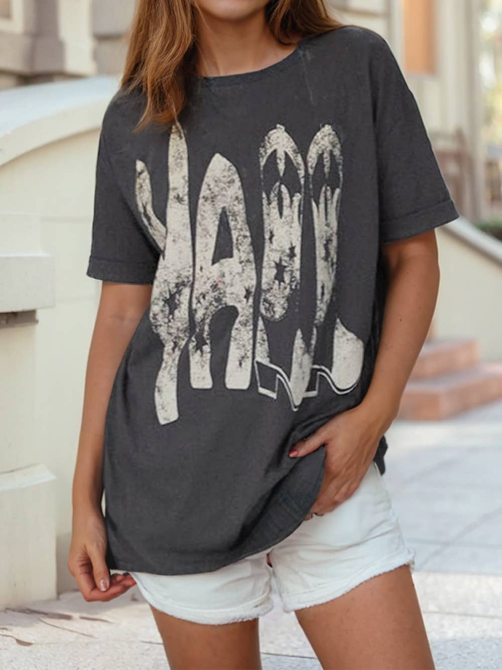 Vintage Yall Cowboy Boots Graphic Tee