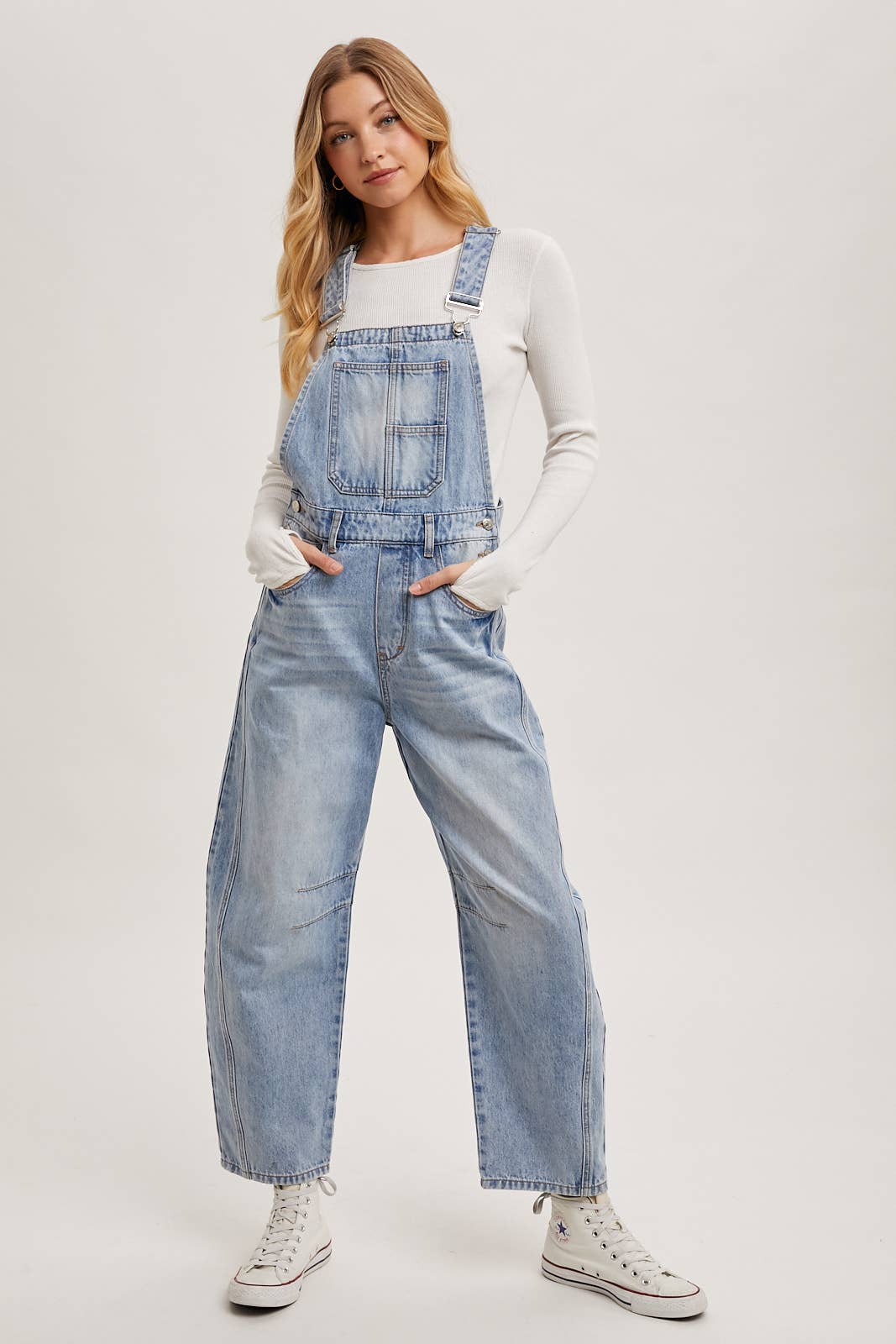 BluIvy DENIM BARREL OVERALLS