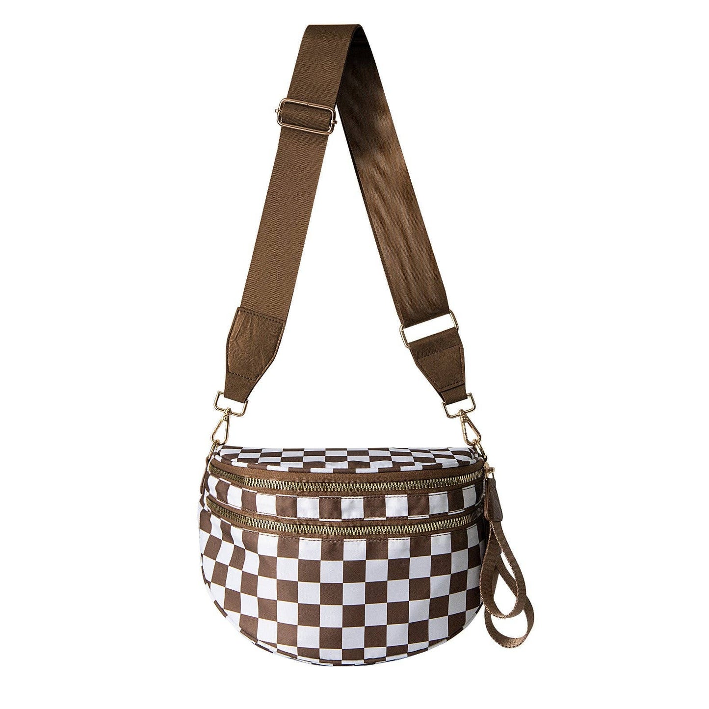 Checkered Crossbody Belt Bag