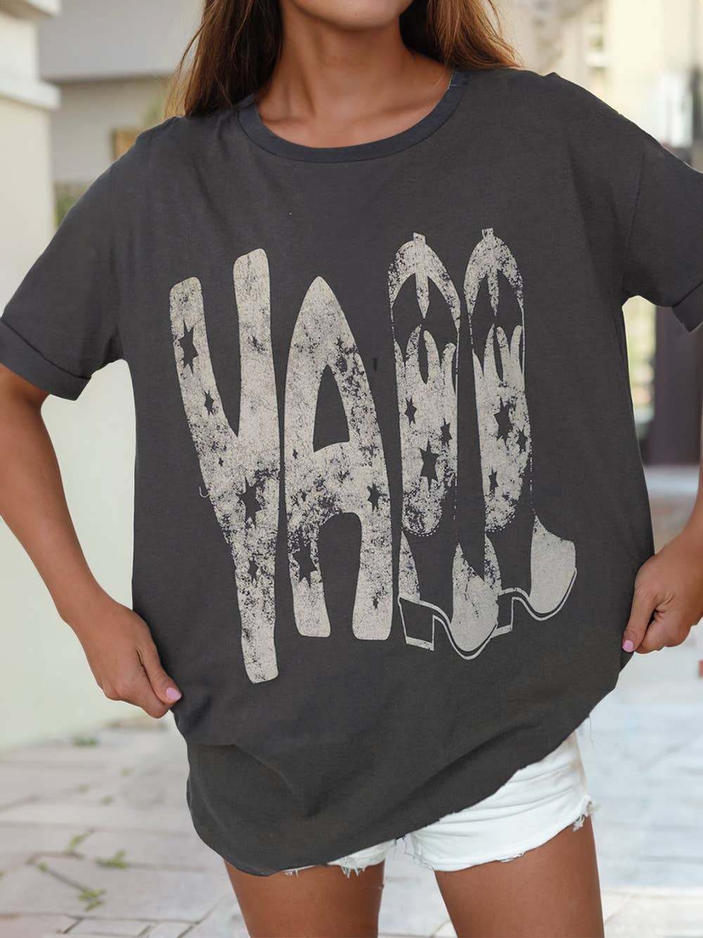 Vintage Yall Cowboy Boots Graphic Tee