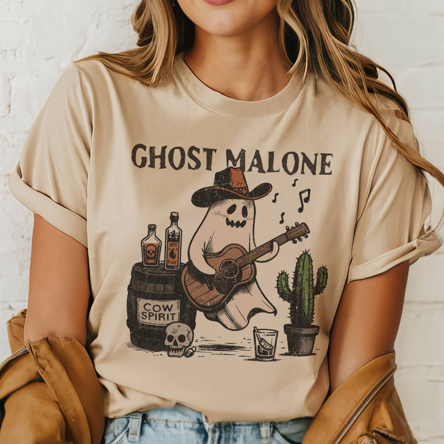 Ghost Malone Country Music Concert Halloween Graphic Tee