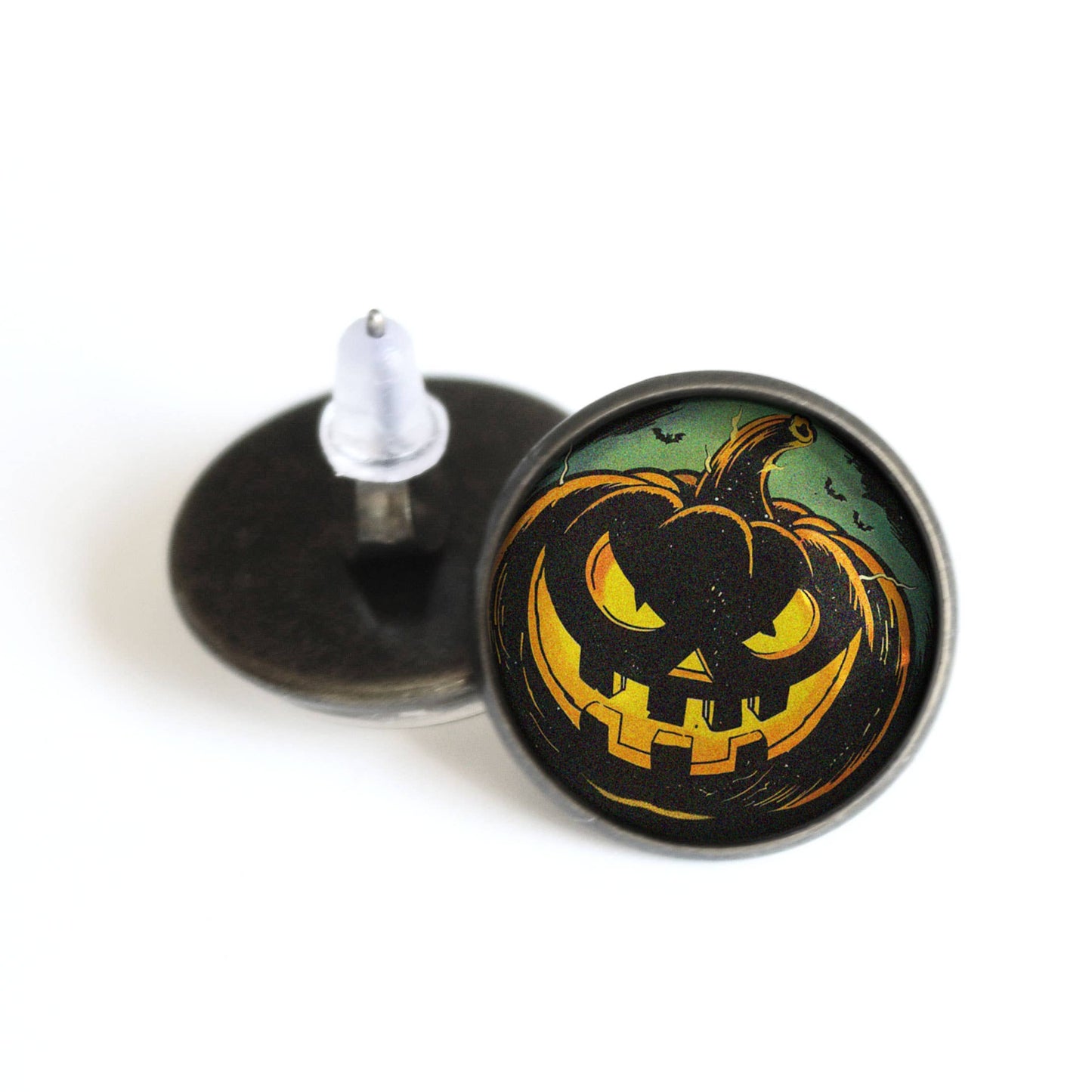 Black Jack O' Lantern Post Earrings