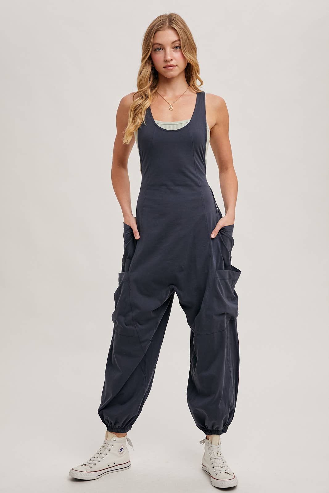 BLUIVY RELAXED FIT JUMPSUIT WITH POCKETS