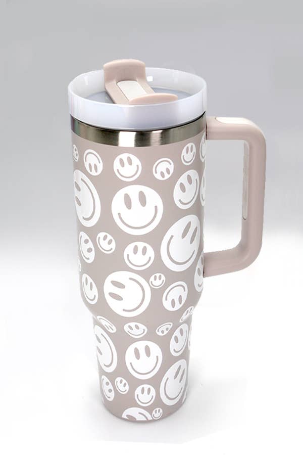 40oz STAINLESS STEEL TUMBLER SMILEY