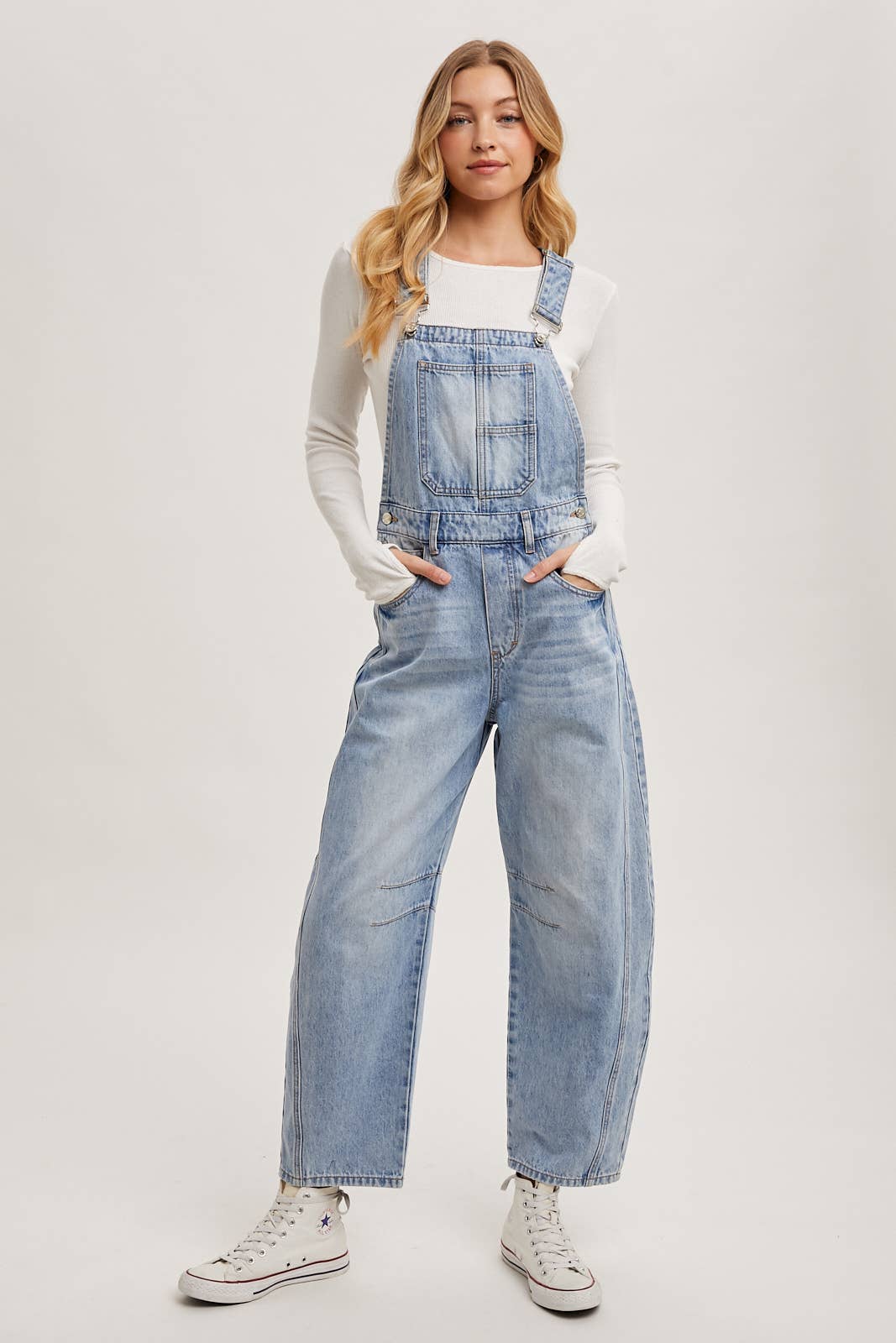 BluIvy DENIM BARREL OVERALLS