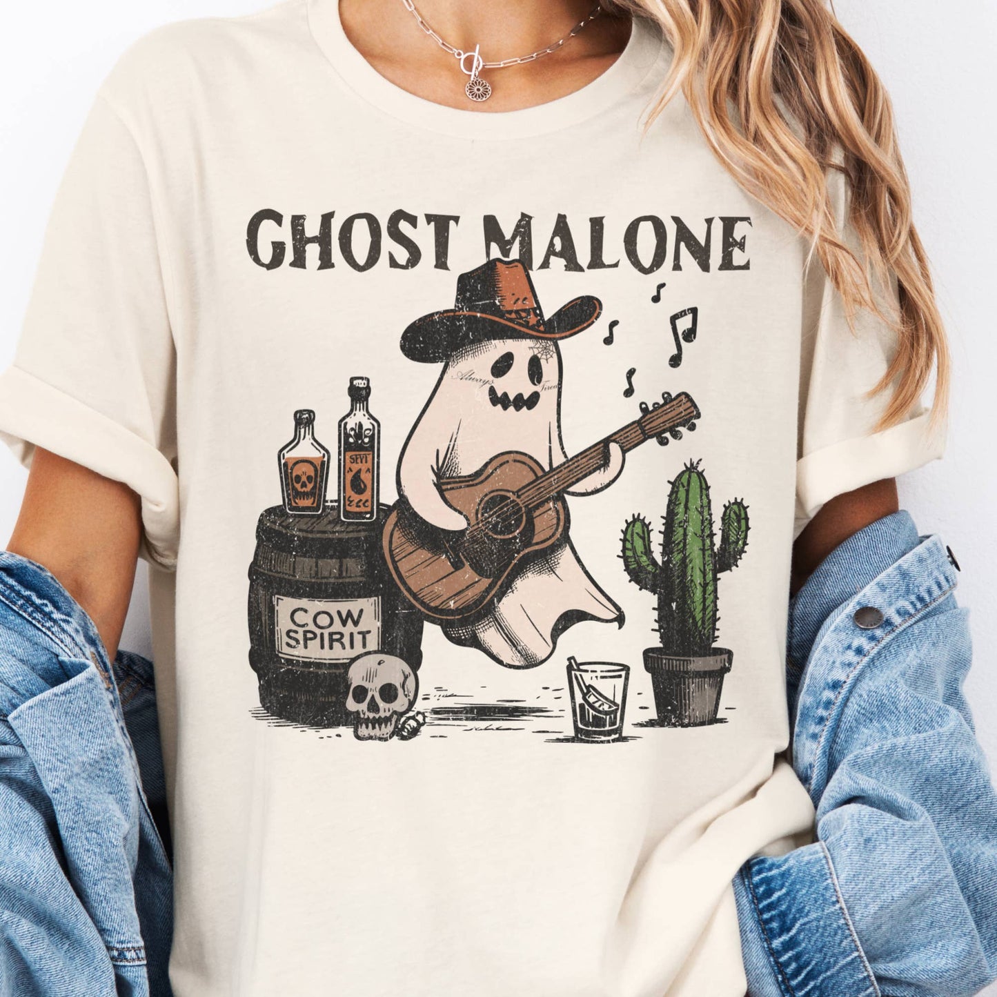 Ghost Malone Country Music Concert Halloween Graphic Tee