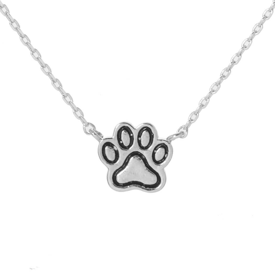 Paw Print Shape Pendant Necklace