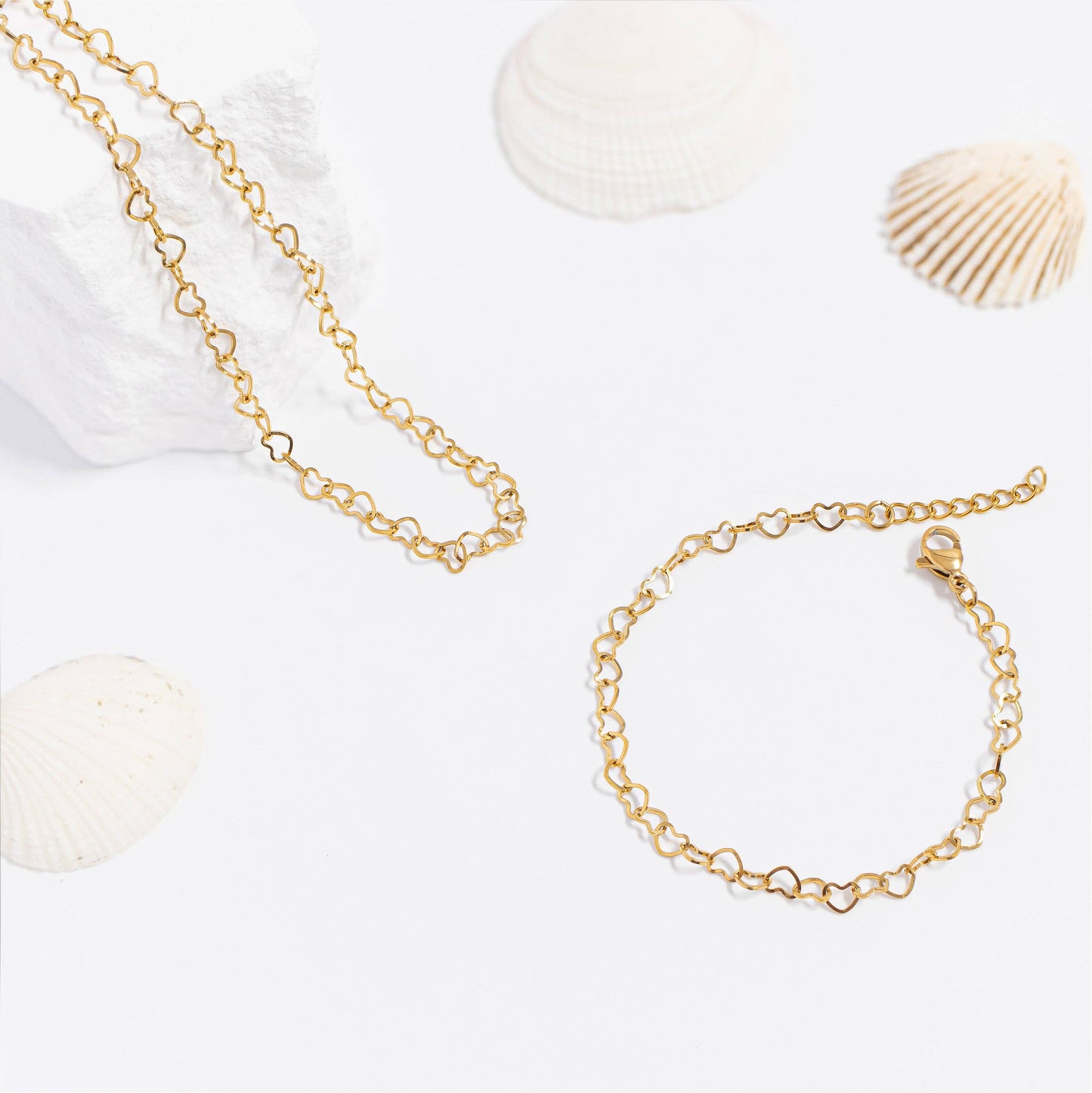 Linked Heart Chain Bracelet