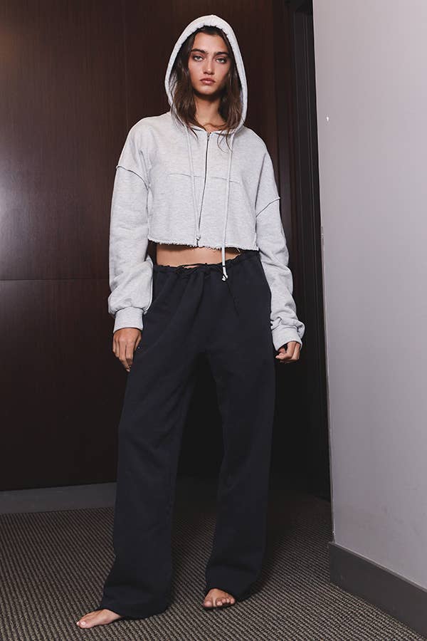 French-terry Zip-up Hoodie