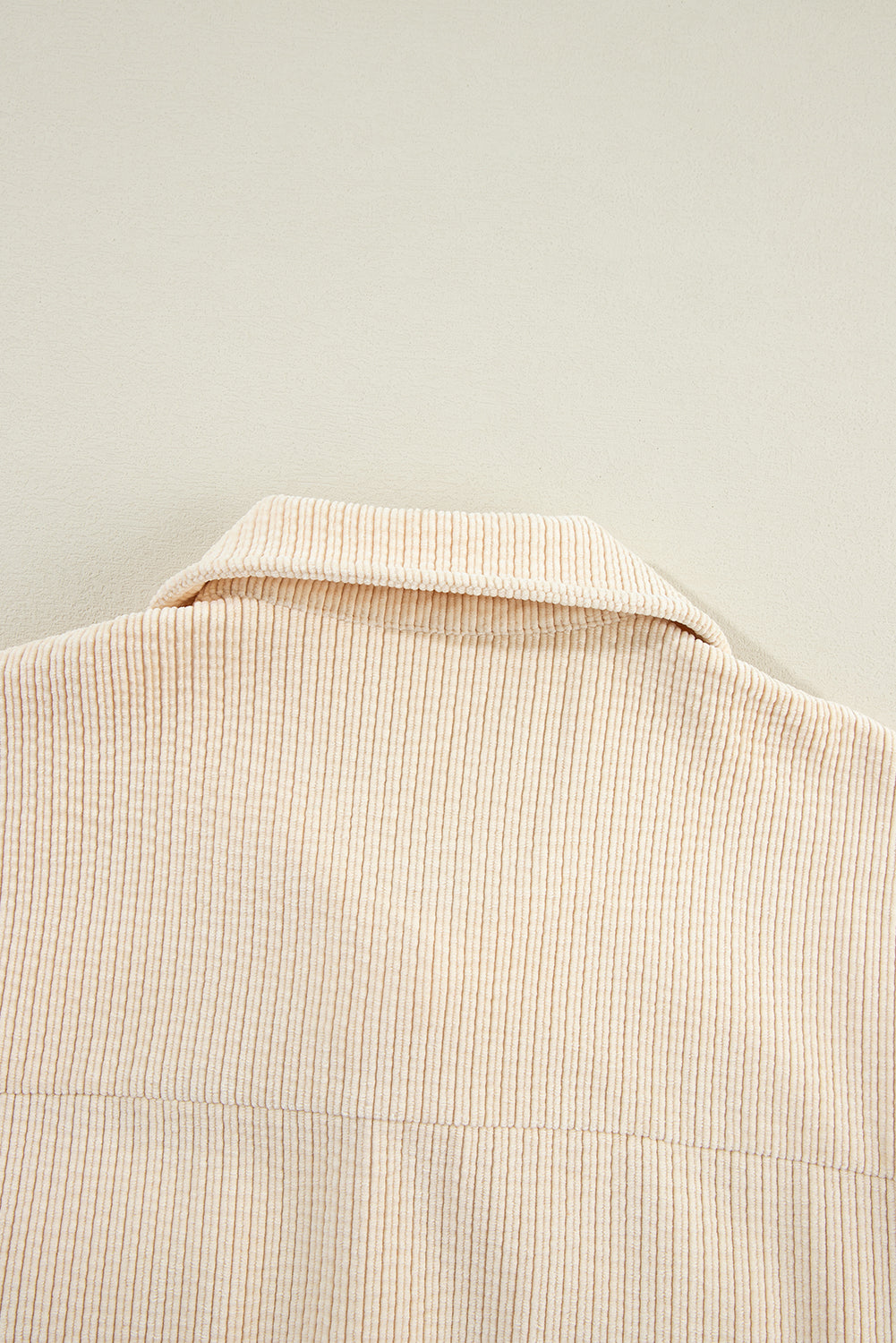 Light Pink Corduroy Flap Pocket Button Up Shacket