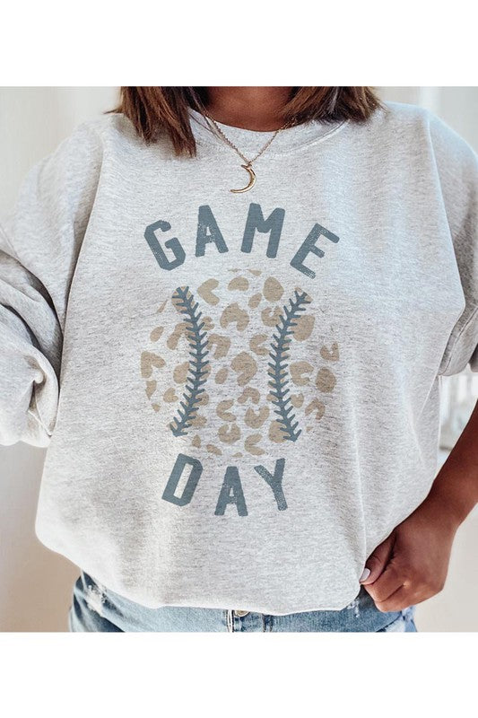 Leopard Baseball Sweatshirt