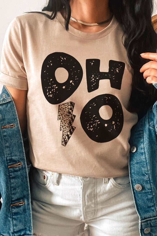 OHIO LEOPARD LIGHTNING GRAPHIC TEE