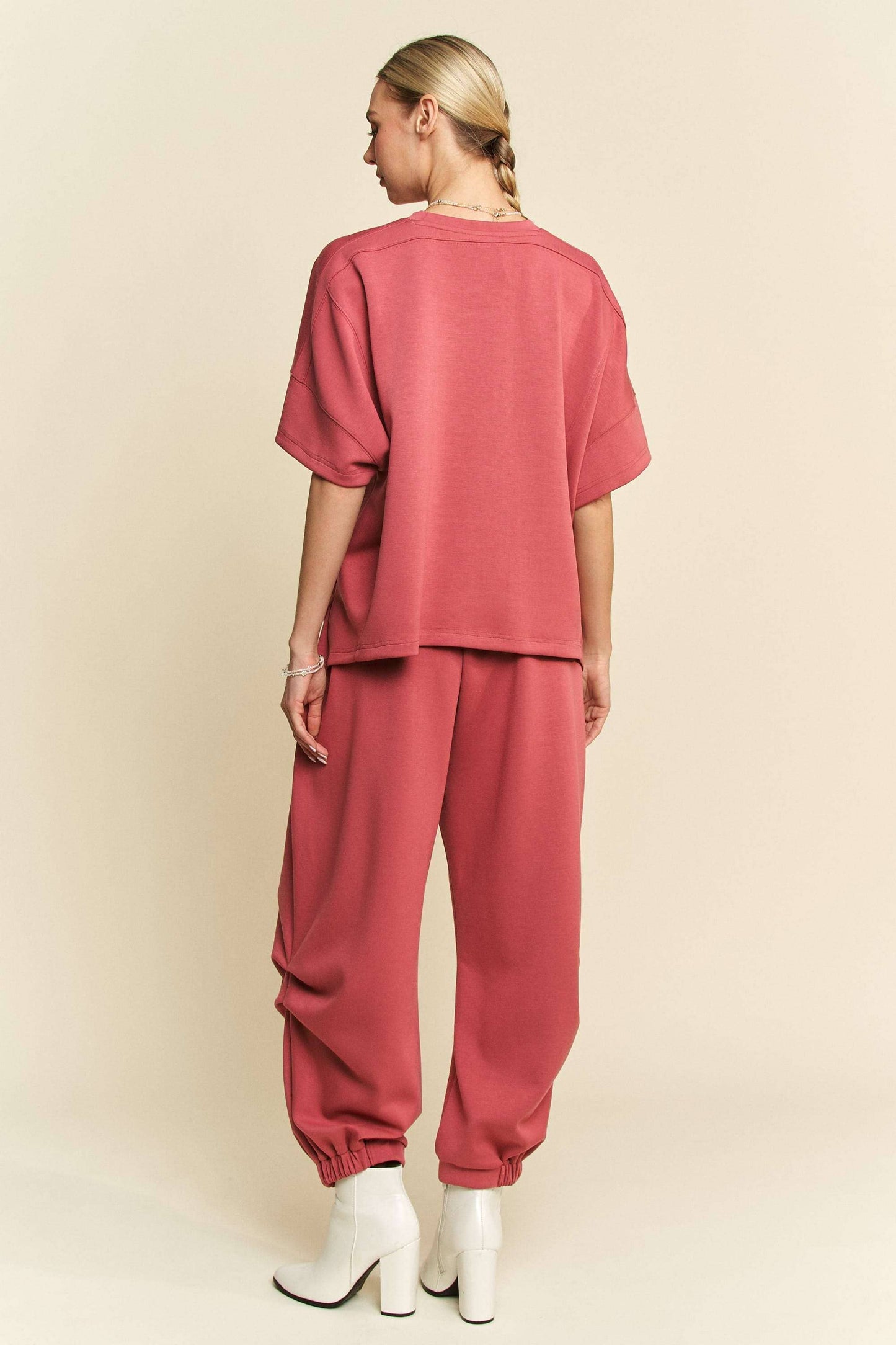 FLOWY TOP WITH ELASTIC WAIST BAND PANTS SET